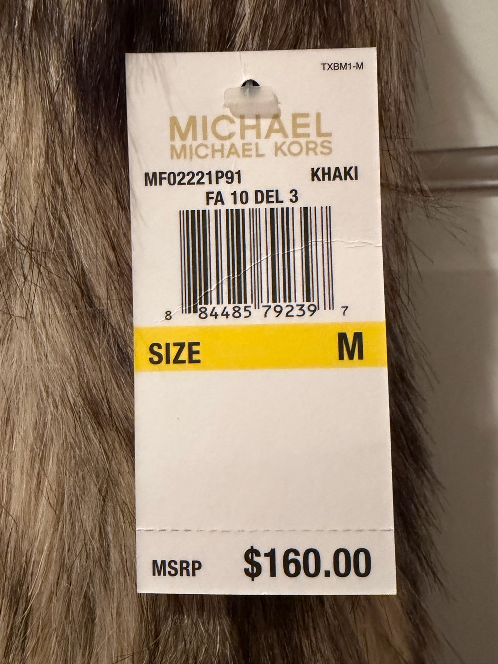 NWT Michael Kors Faux Fur Long Vest - Tan Brown - Picture 8 of 10